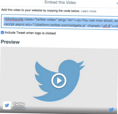 Come incorporare un video da Twitter al tuo sito web