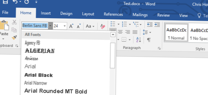 Lettertypen insluiten in een MS Word-document