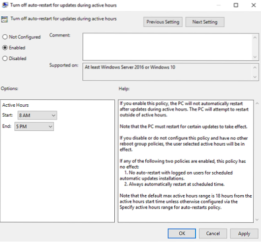 Cum se activează orele active automate în Windows 10