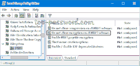 Come abilitare / disabilitare la funzionalità EFS (Encrypting File System) di Windows