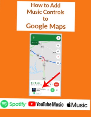 Jak povolit ovládání hudby v Mapách Google