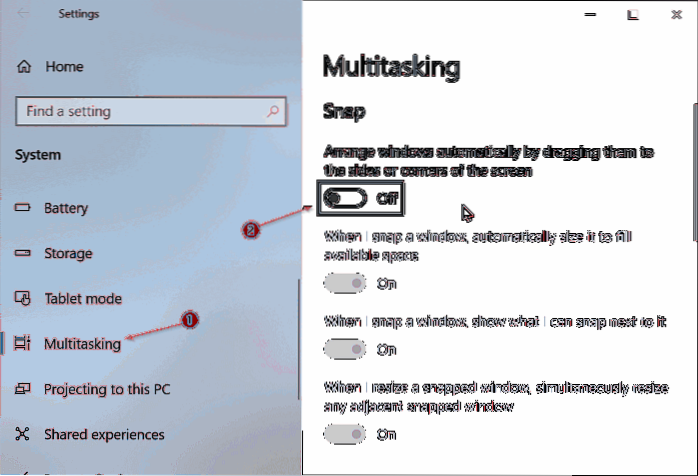 How To Enable or Disable Aero Shake In Windows 10