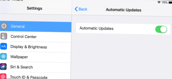 Jak povolit nebo zakázat automatické aktualizace systému iOS