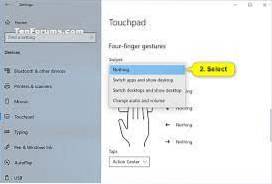 Como ativar ou desativar os gestos do touchpad no Windows 8