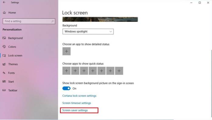 How To Enable Screen Saver In Windows 10