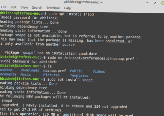 Come abilitare il supporto del pacchetto Snap su Linux Mint