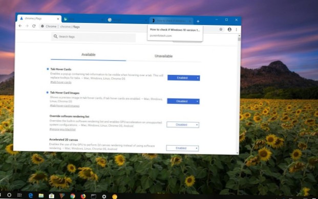 Cum se activează previzualizările filelor în Chrome