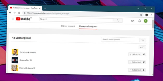 Sådan eksporteres YouTube-abonnementer til OPML