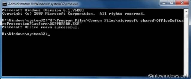 Como estender o período de teste do Office 2010