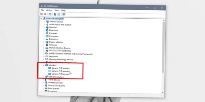 Jak najít a odstranit stínové monitory v systému Windows 10
