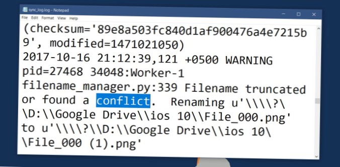 Hvordan finne motstridende filer i Google Disk