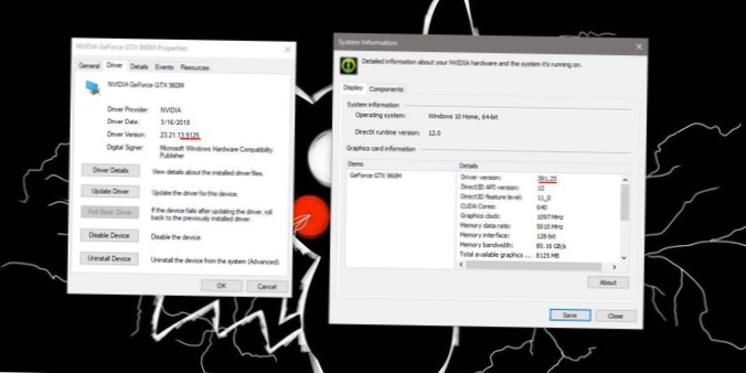 Come trovare la versione del driver Nvidia da Gestione dispositivi su Windows 10