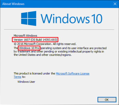 How to find out the version / Build of Windows Operating system