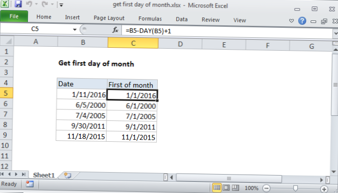 How To Find The Date Of A Specific Day Of The Month In Excel