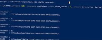 Hvordan finne disk og volum GUID på Windows 10