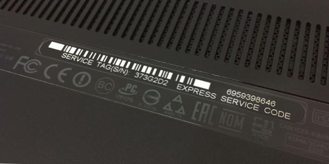 Sådan finder du din bærbare computers serienummer til service- og driverdownloads