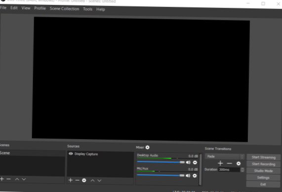 Jak opravit černou obrazovku v OBS při nahrávání displeje ve Windows 10