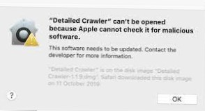 How to fix 'Cannot check for malicious software' error on macOS