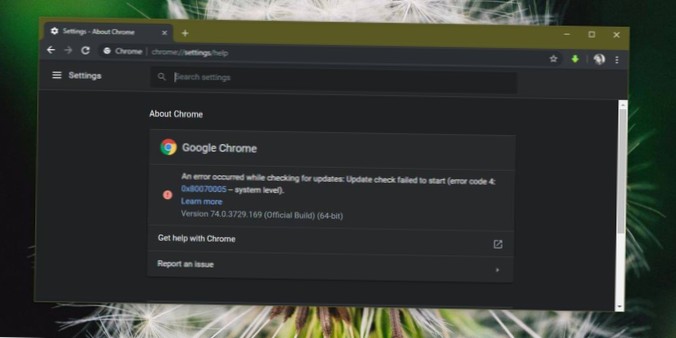 How to fix Chrome error code 4 0x80070005 on Windows 10