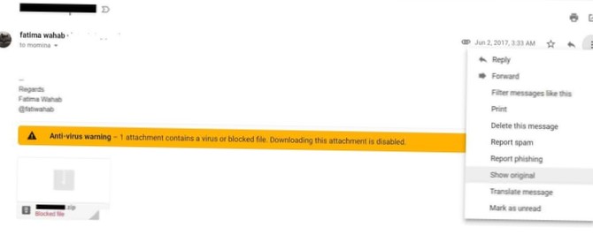 Cómo arreglar la descarga del archivo adjunto está deshabilitada en Gmail