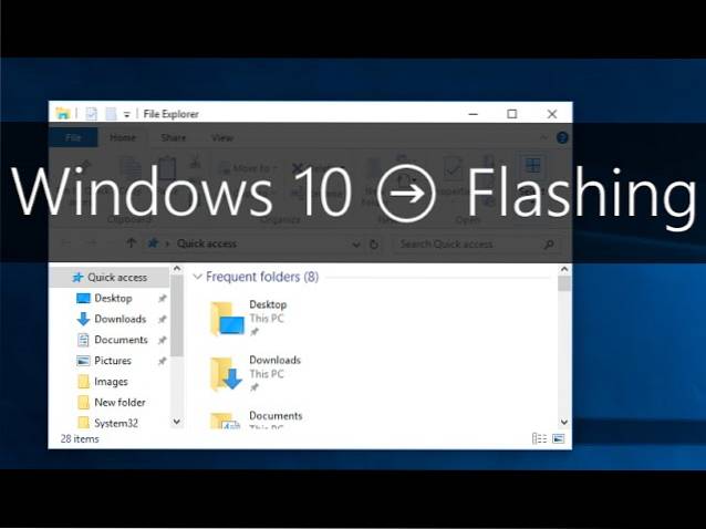 Come risolvere il problema di lampeggiamento dello schermo in Windows 10