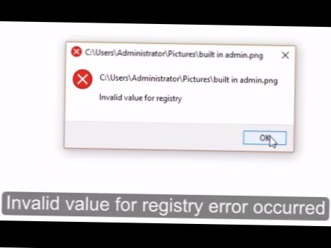 Como corrigir o erro 'Valor inválido para registro' no Windows 10