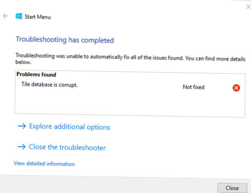 Hur du fixar kakeldatabasen är korrupt fel i Windows 10