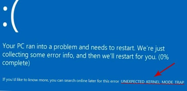 Come correggere un errore di trap in modalità kernel imprevisto su Windows 10