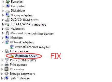 Cómo reparar un dispositivo desconocido en el Administrador de dispositivos en Windows 10