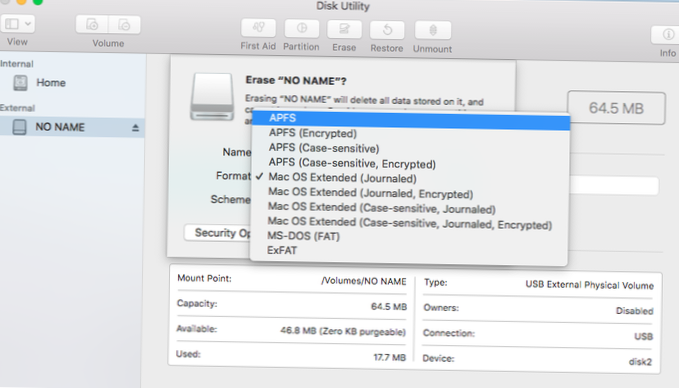 How to format a drive on macOS