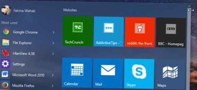 Comment redimensionner librement le menu Démarrer dans Windows 10