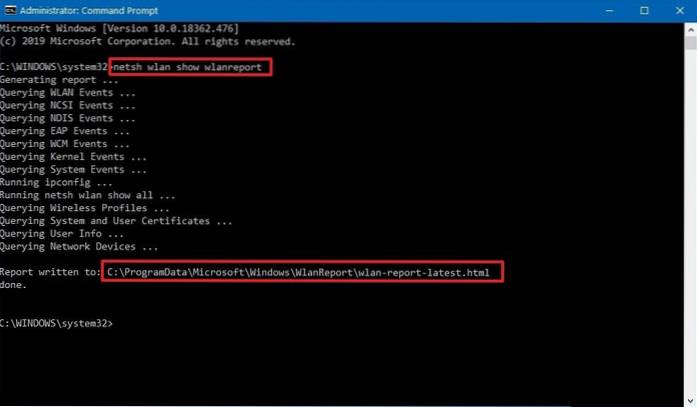 Come generare report WLAN per diagnosticare problemi di rete in Windows 10