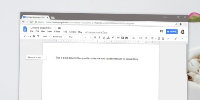 Jak uzyskać licznik słów na żywo w Dokumentach Google w przeglądarce Chrome