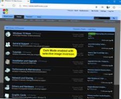 Sådan får du mørk tilstand til websteder i Microsoft Edge på Windows 10