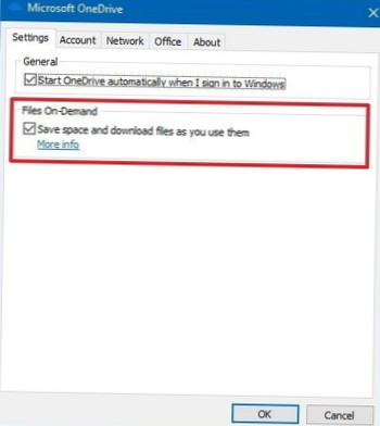 Sådan får du filer efter behov i OneDrive på Windows 10