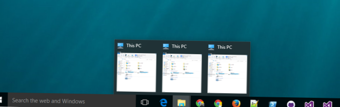 So erhalten Sie unter Windows 10 eine große Vorschau der Taskleiste