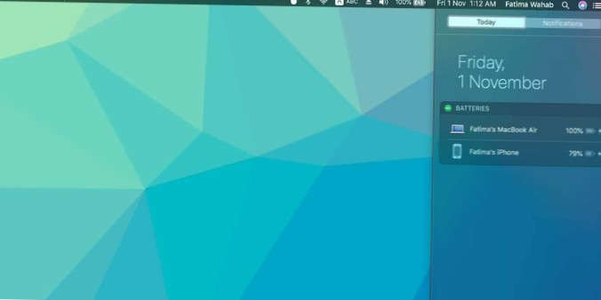 Como obter alertas de bateria fraca do iPhone no macOS