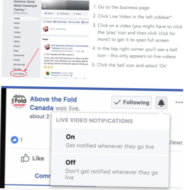 So werden Sie benachrichtigt, wenn eine Facebook-Seite aktiv ist
