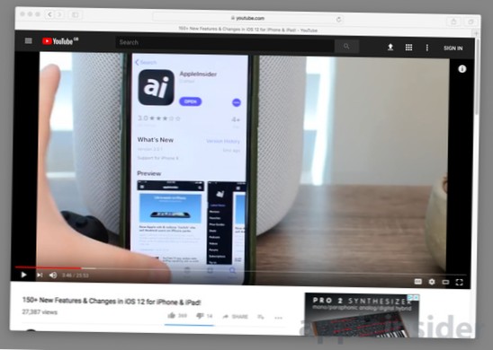 How to get Picture in Picture for websites on macOS