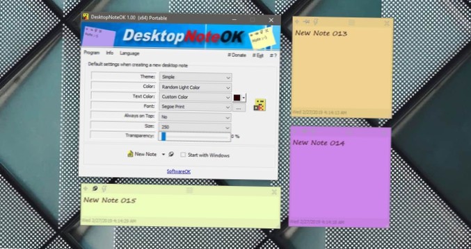 Cómo obtener notas adhesivas simples en el escritorio en Windows 10