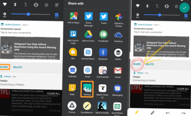 Comment obtenir l'outil de balisage de capture d'écran Android P sur n'importe quelle version d'Android