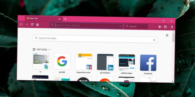 Jak uzyskać kolor akcentu systemu Windows 10 na pasku adresu URL w przeglądarce Firefox