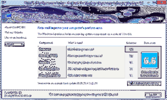 Jak získat skóre Windows Experience Index (WEI) v systému Windows 8.1
