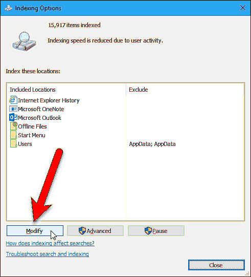 Cum să ascundeți fișiere și foldere din căutare în Windows 10