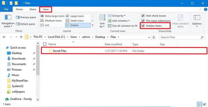 How To Hide Files And Folders In Windows 10
