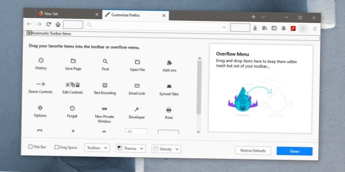 So verbergen Sie Firefox-Add-Ons im Überlaufmenü