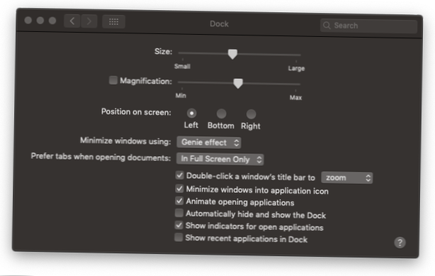 So verstecken Sie aktuelle Apps vor dem Dock unter macOS Mojave
