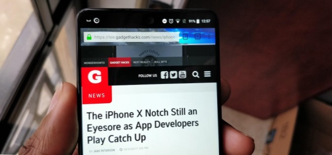 Comment masquer l'encoche sur les téléphones Android