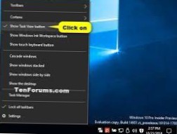 Come nascondere il pulsante Visualizzazione attività dalla barra delle applicazioni in Windows 10
