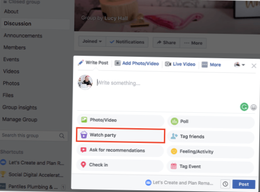 Cum să găzduiești o petrecere de vizionare pe Facebook